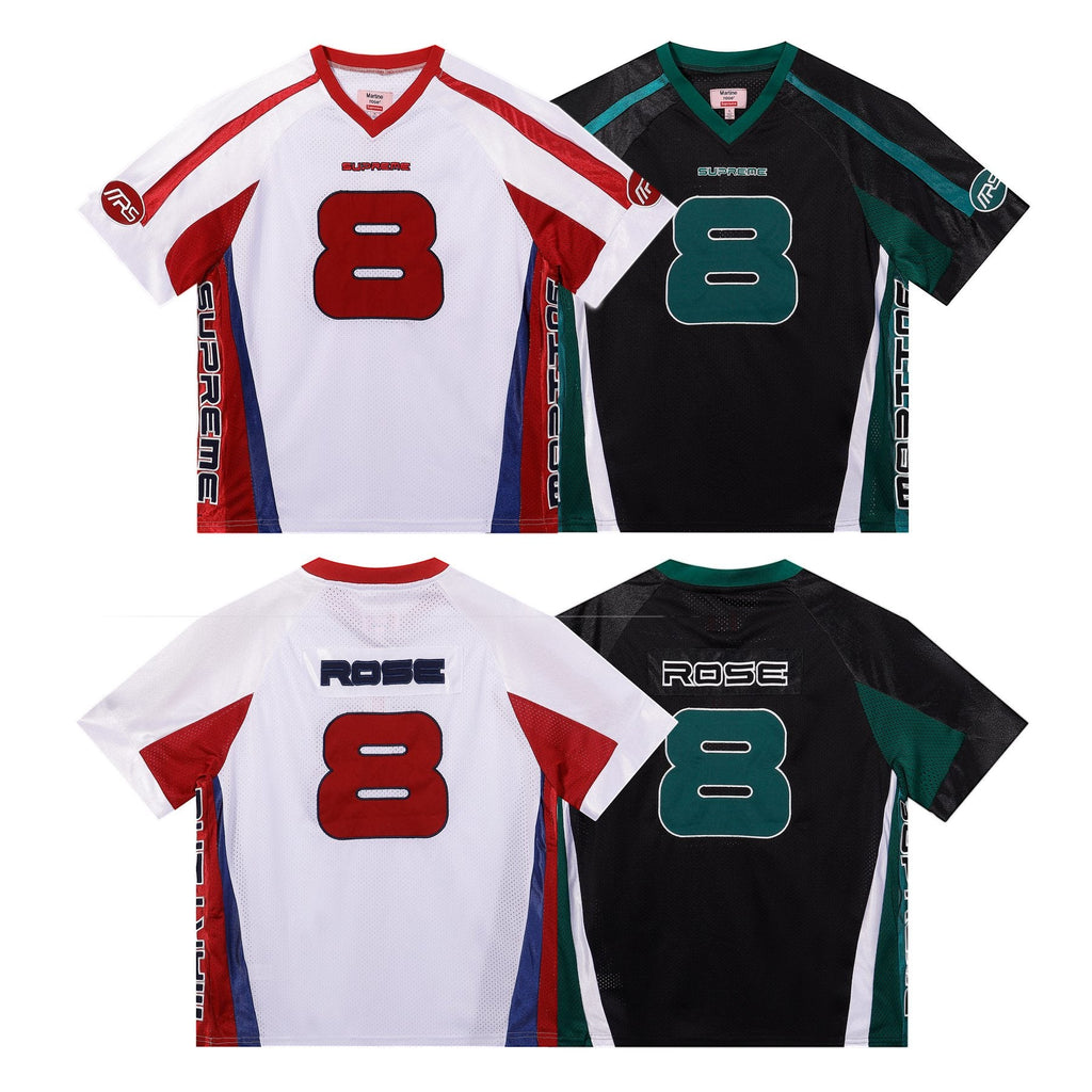 Supreme Number 8 Mesh Football Jersey T-Shirt